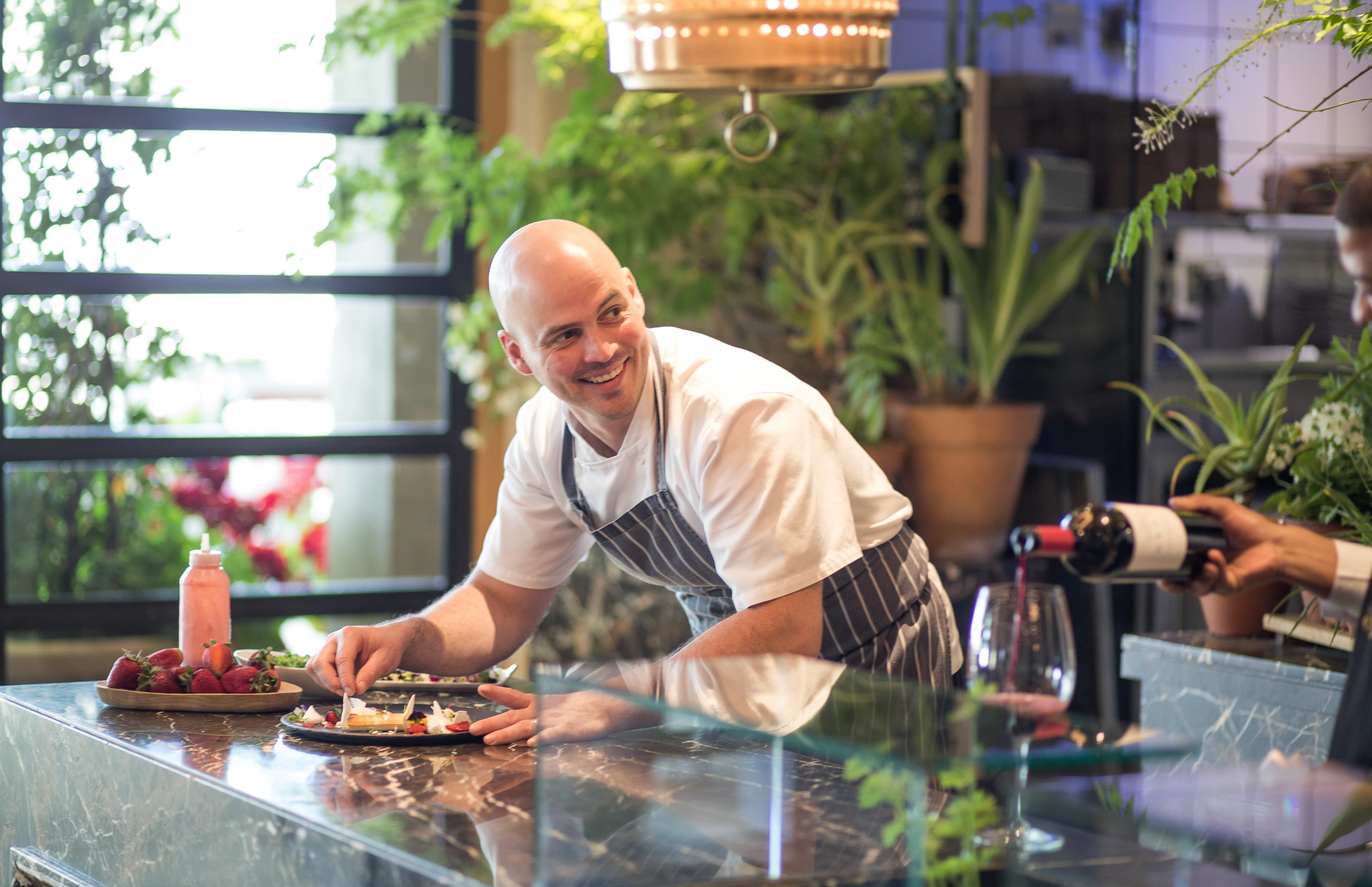 Chef preparing food