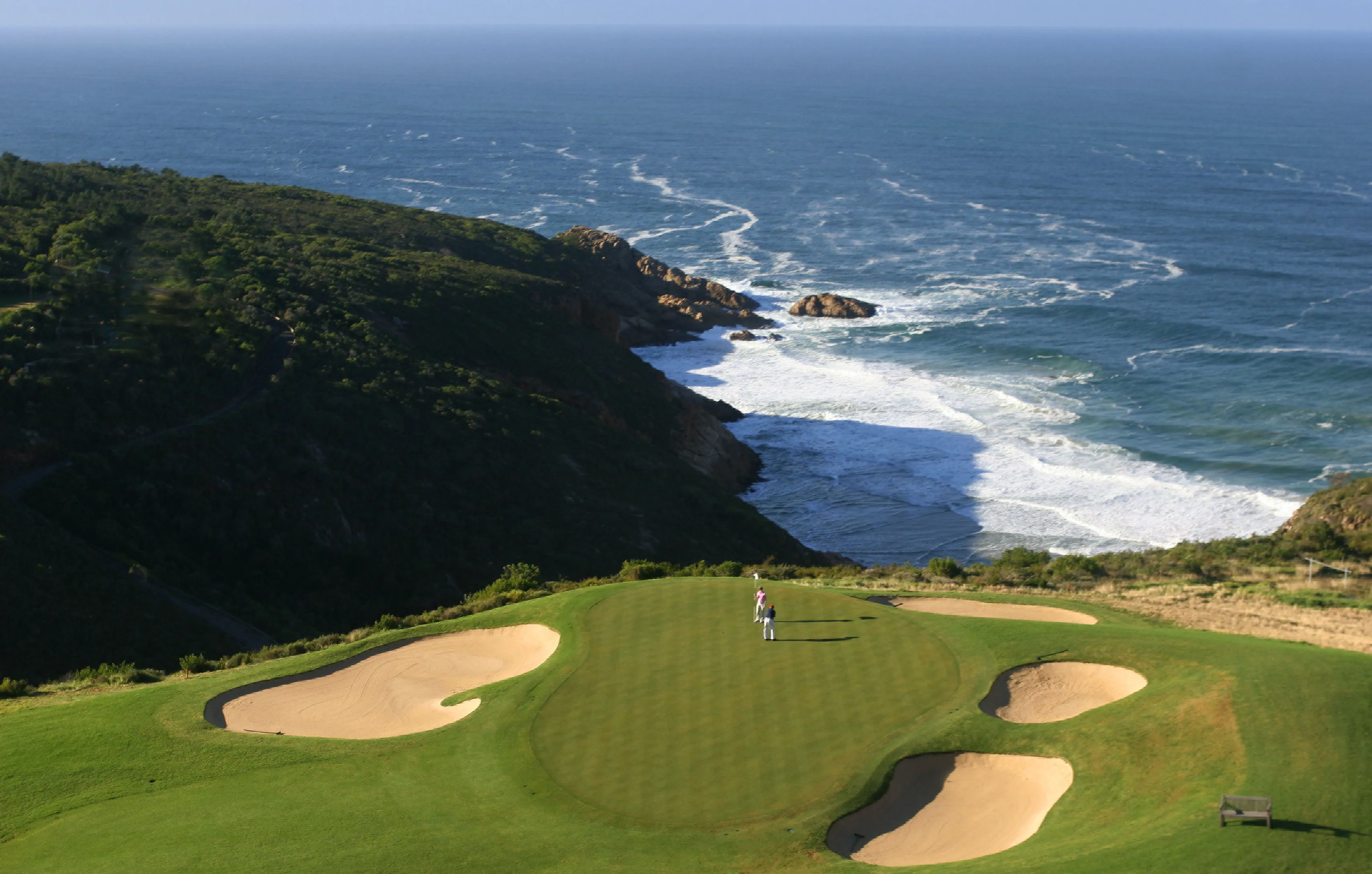 Coastal golf beneath Table Mountain